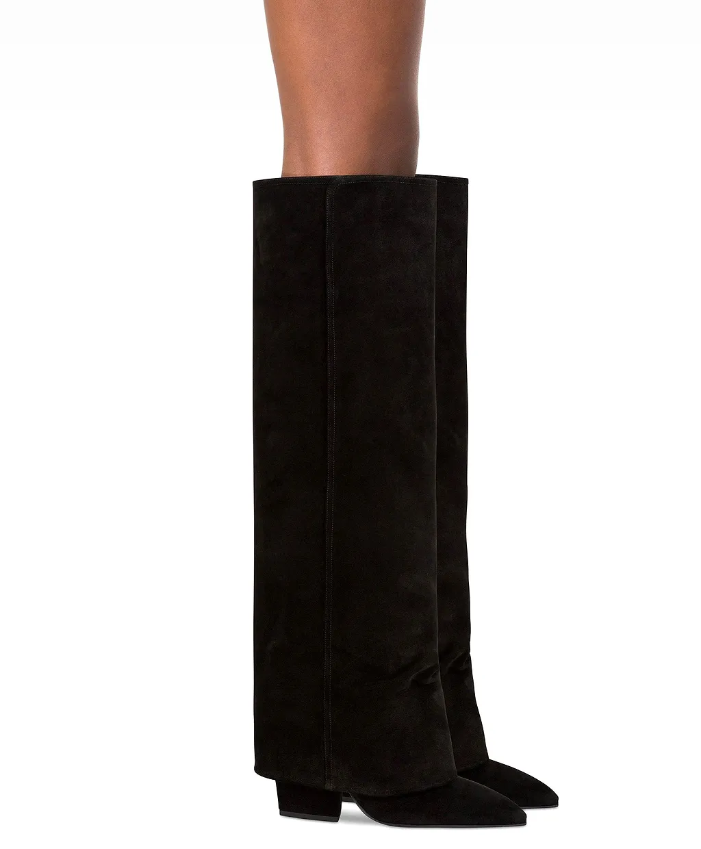 Chunky-Heeled Knee-High Boots