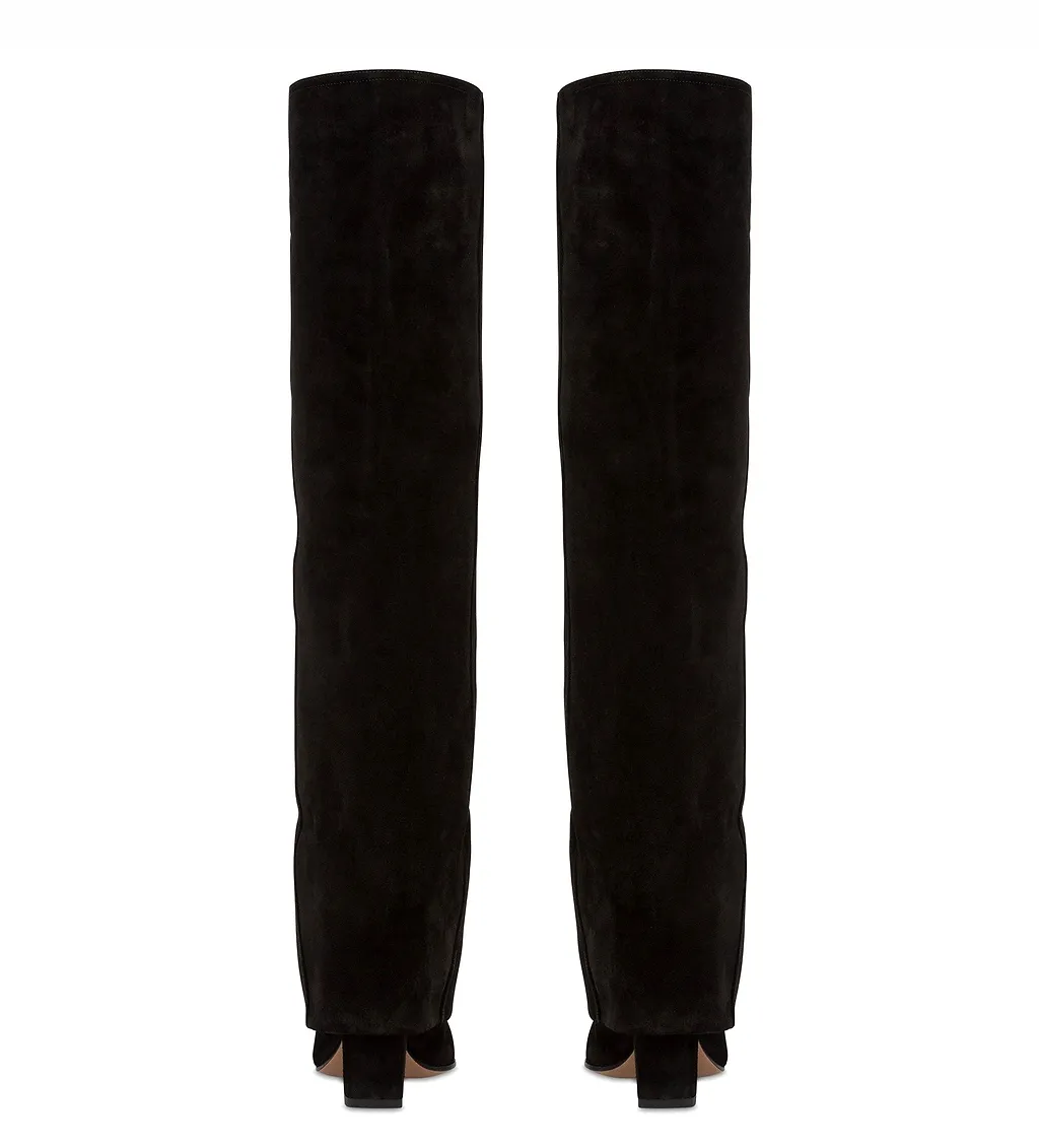 Chunky-Heeled Knee-High Boots