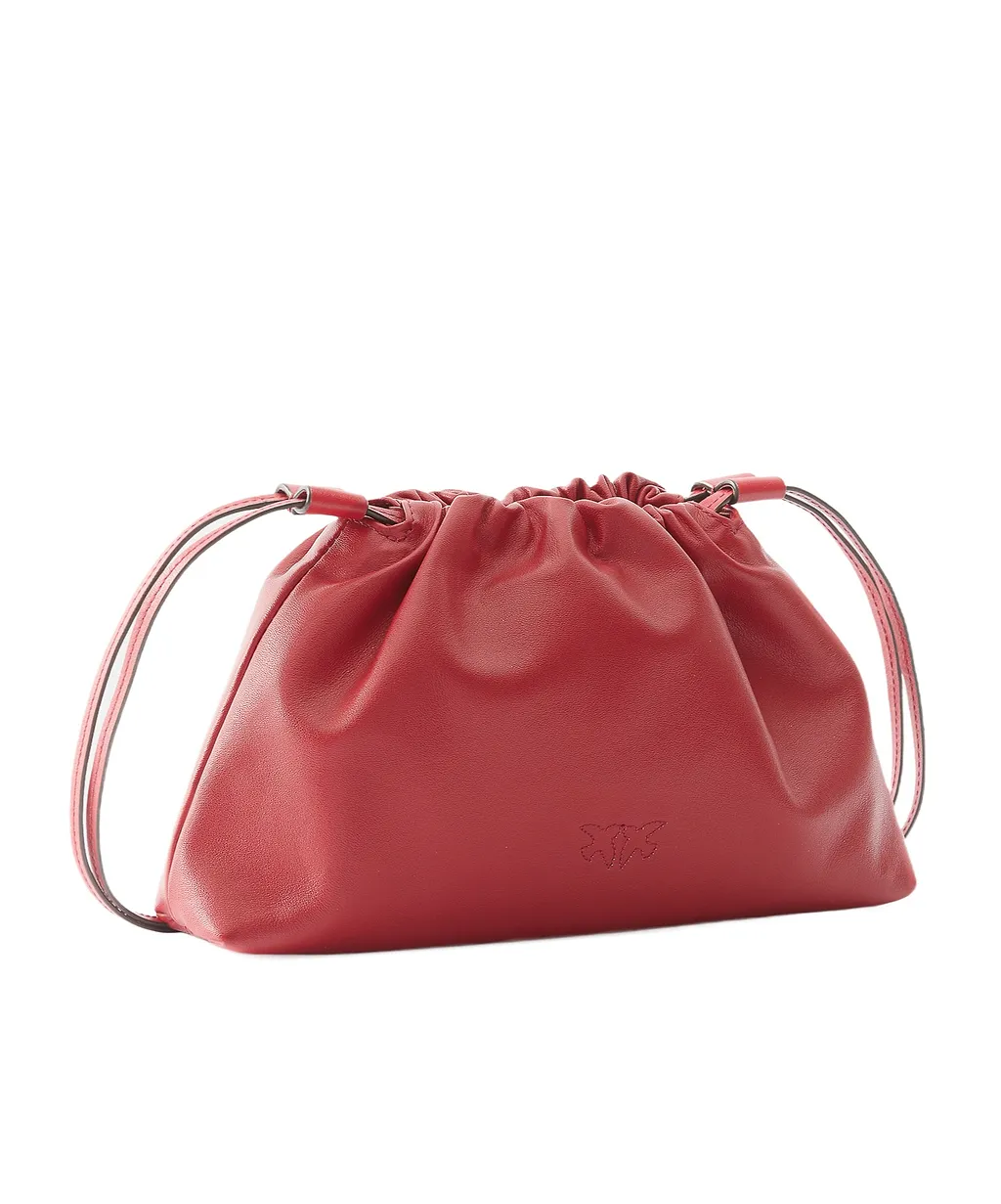 Pinko Logo Plaque Soft Mini Clutch Bag
