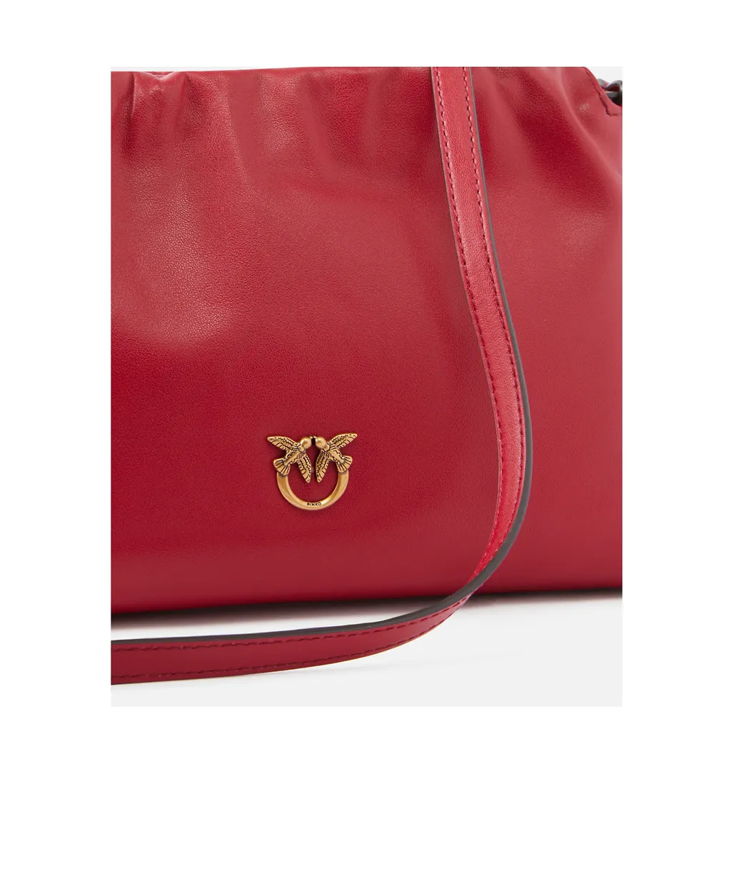 Pinko Logo Plaque Soft Mini Clutch Bag