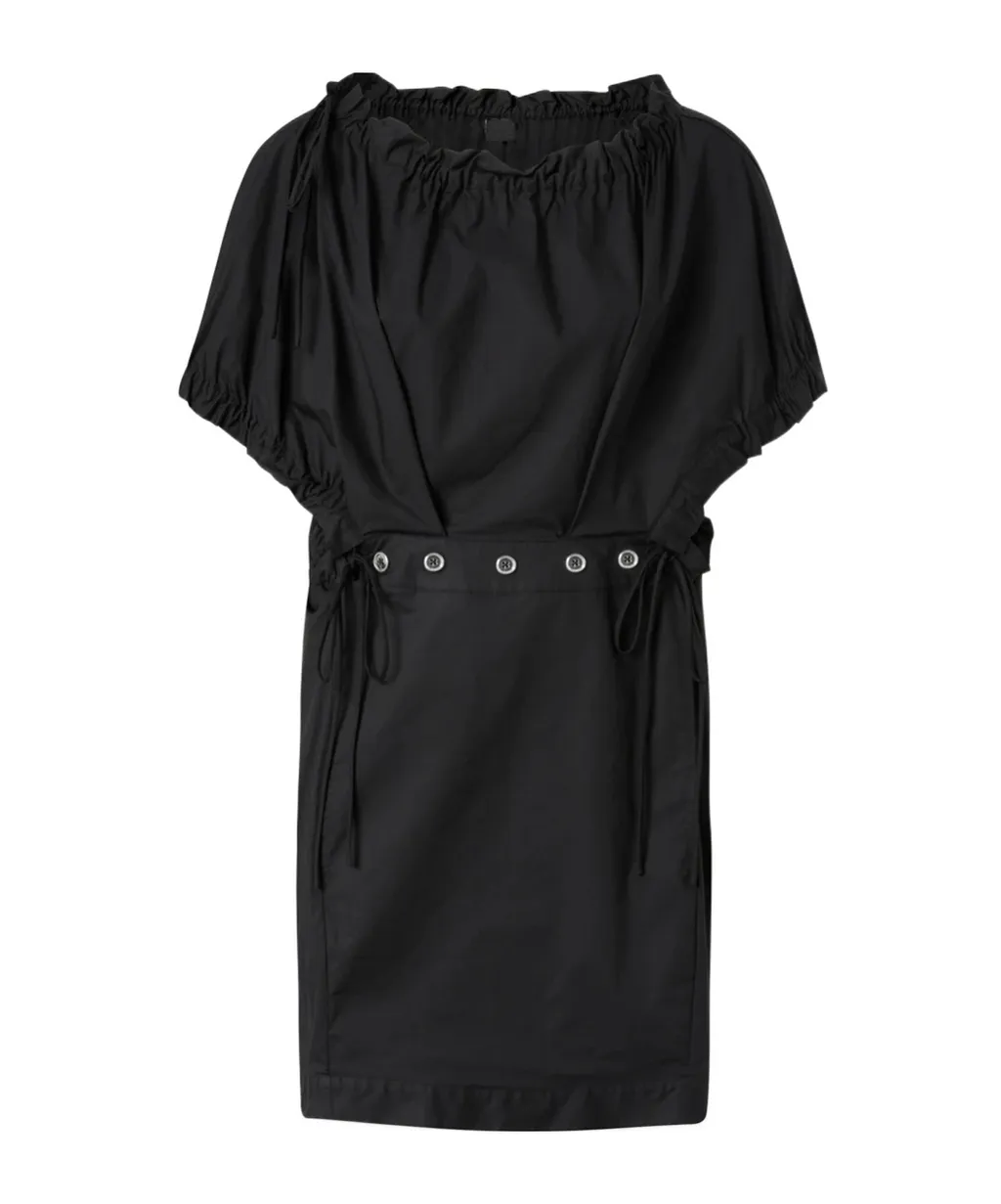 Drawstring-Detail Minidress
