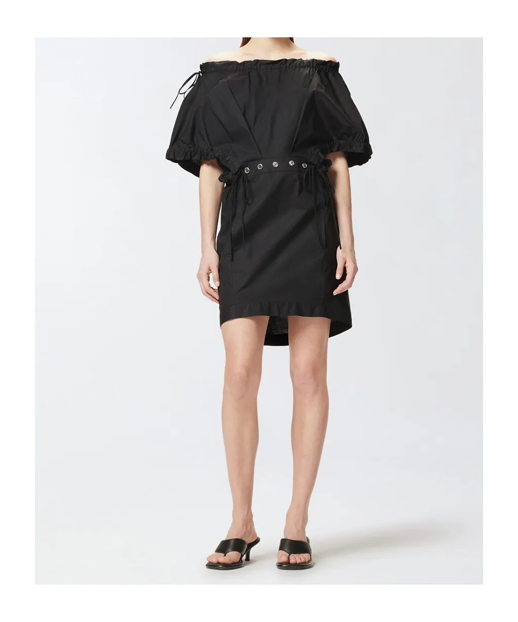 Drawstring-Detail Minidress