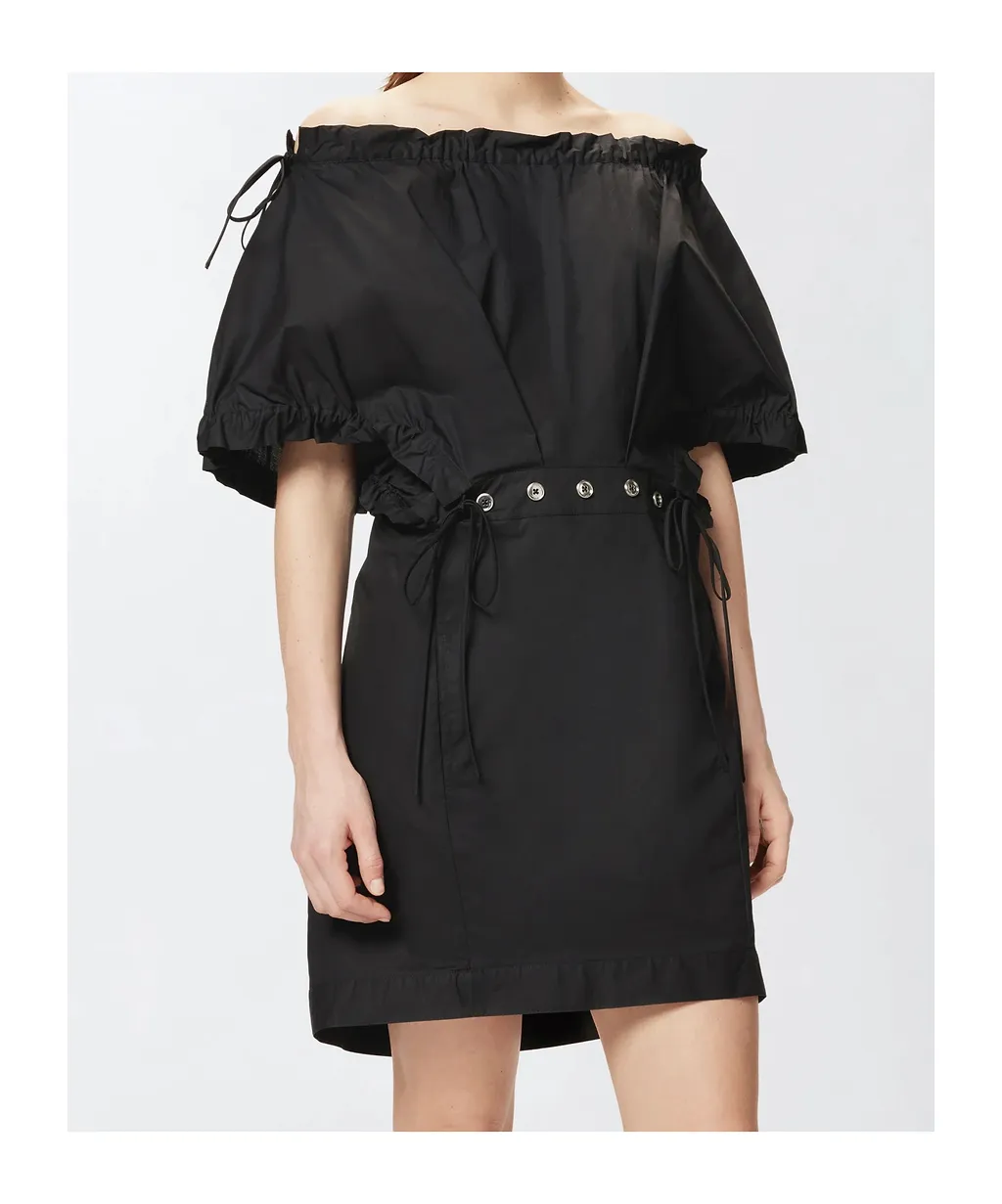 Drawstring-Detail Minidress