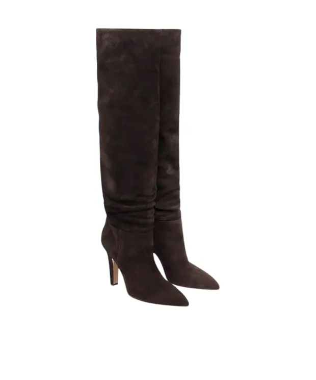 Pointed-Toe Knee-High Boots