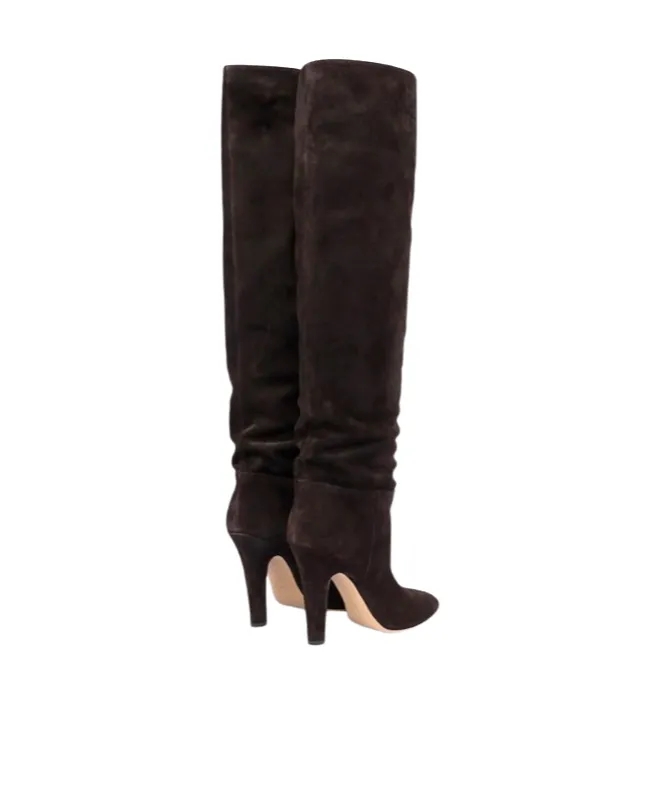 Pointed-Toe Knee-High Boots