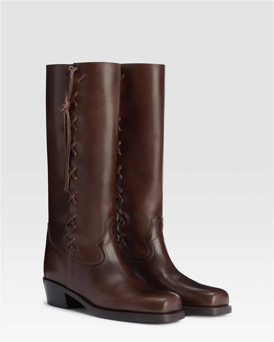 Square-Toe Boots