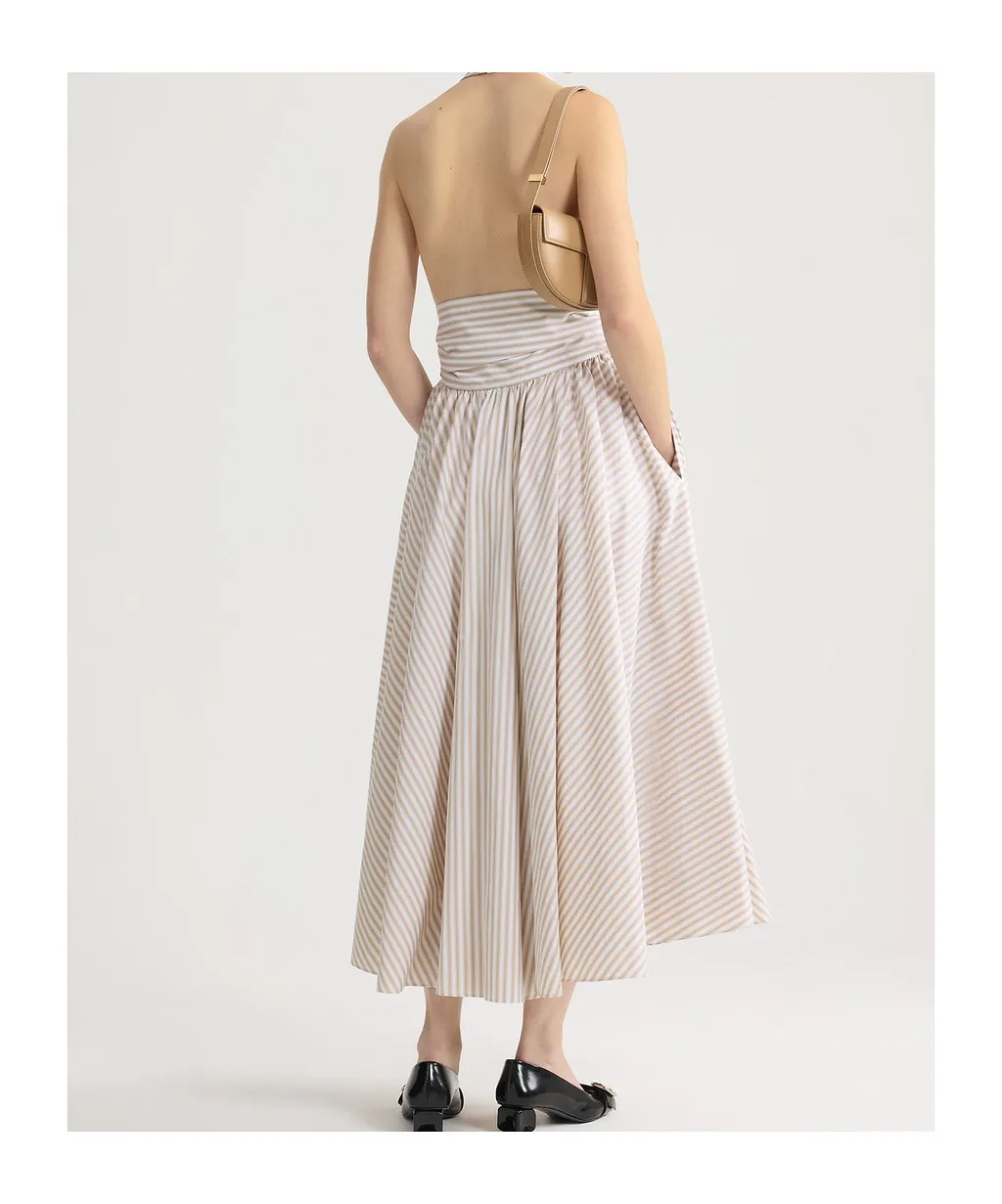 Halterneck Knot Midi Dress