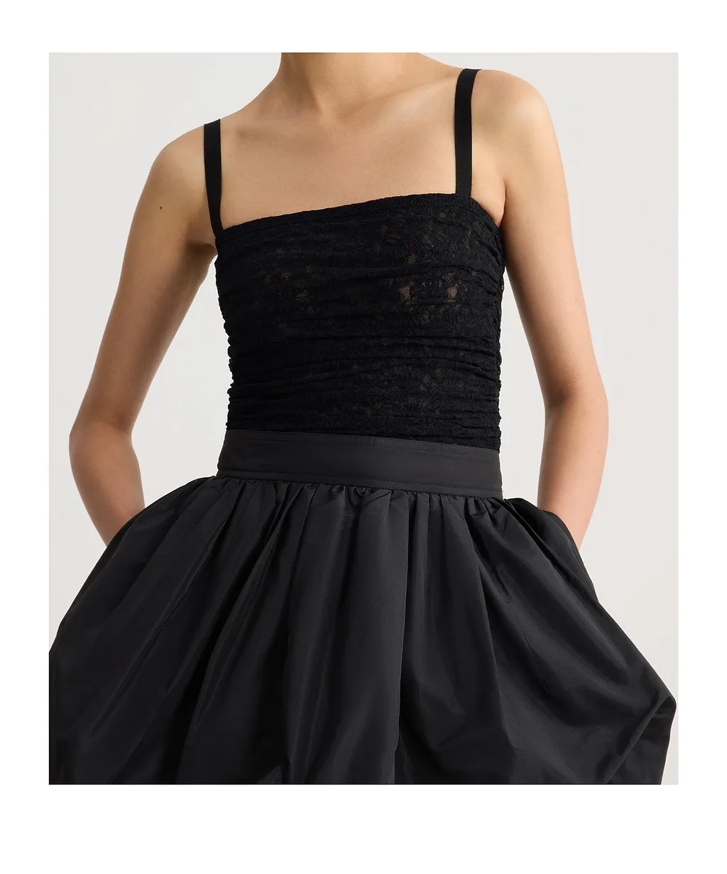 Patou Sheer Lace Short-Sleeve Top