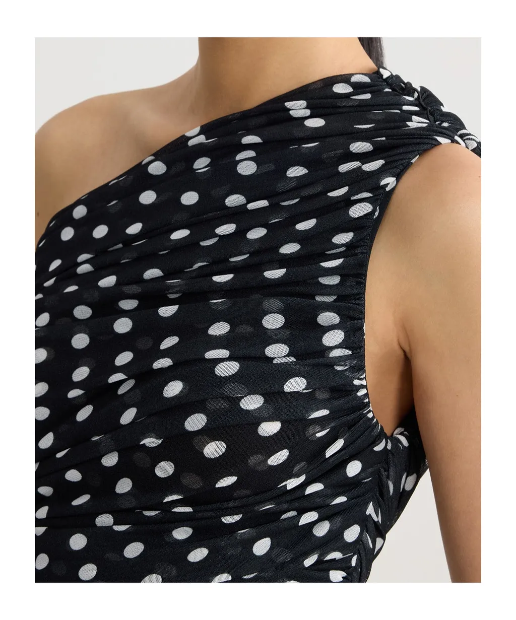 One-Shoulder Draped Dress