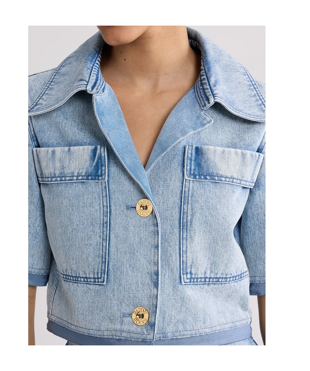 Patou Button-Up Short-Sleeved Jacket