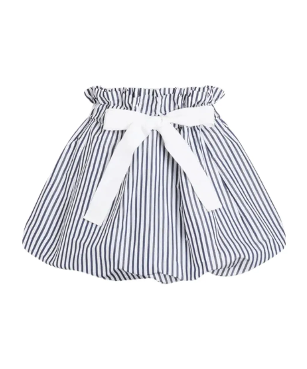 Patou Striped Bow Mini Skirt