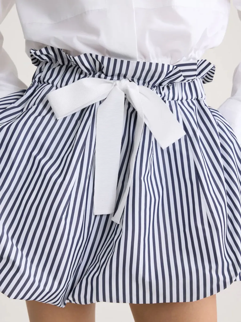 Patou Striped Bow Mini Skirt