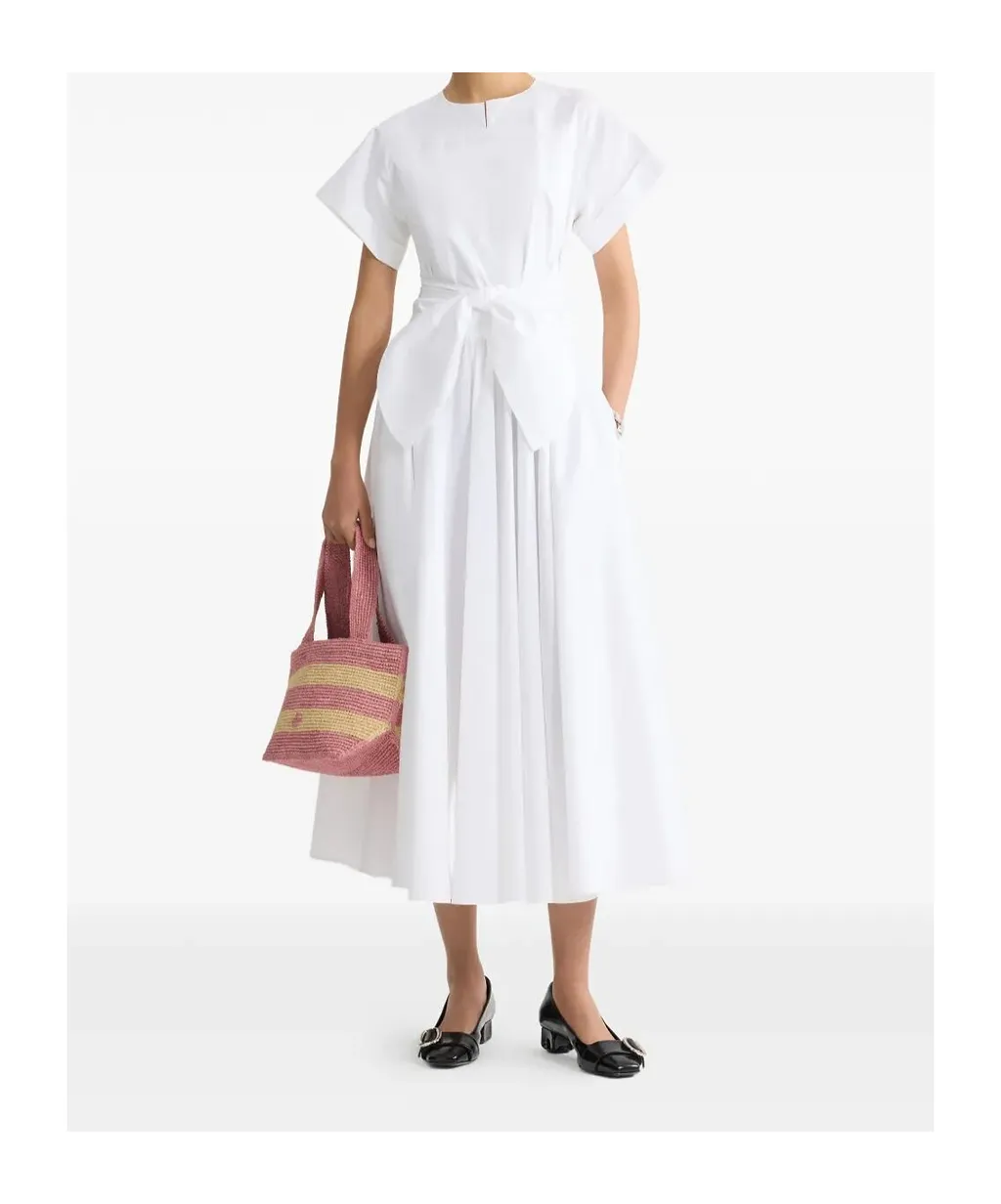 Patou Draped Waist Midi Dress