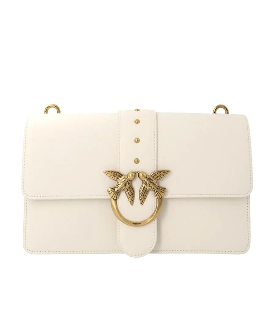 Logo-Plaque Leather Satchel Bag