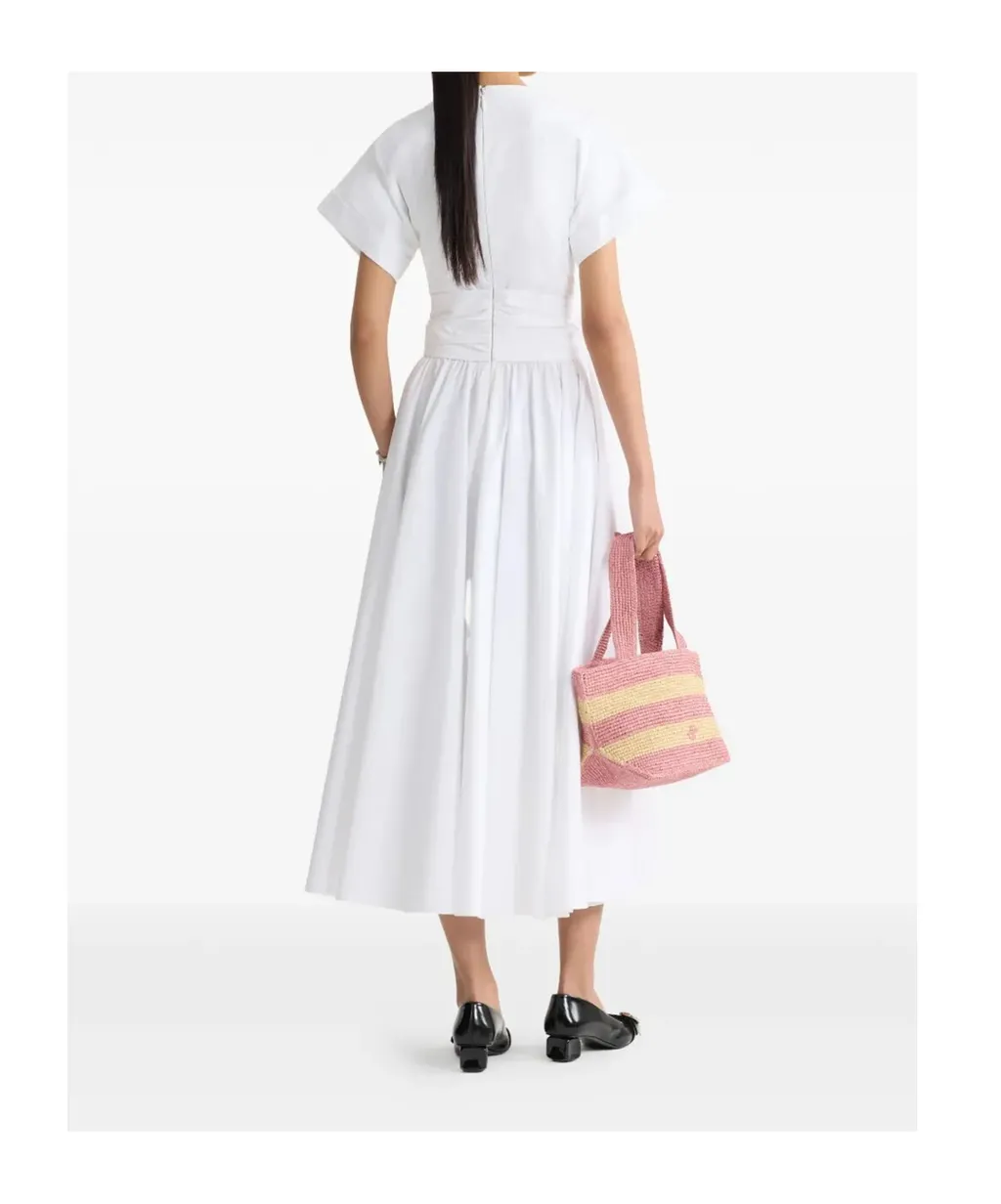 Patou Draped Waist Midi Dress