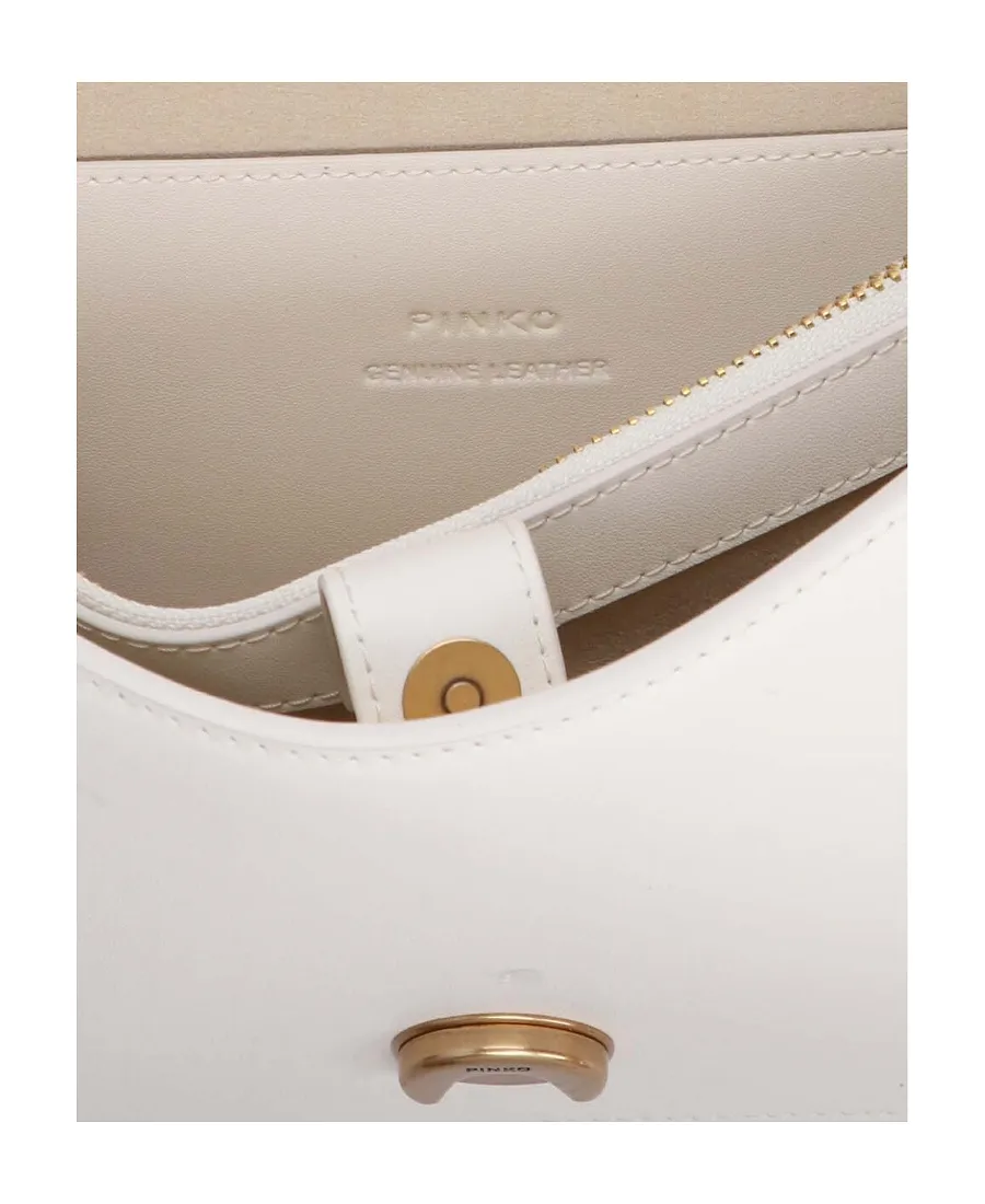 Logo-Plaque Leather Satchel Bag