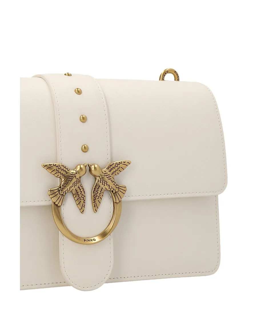 Logo-Plaque Leather Satchel Bag