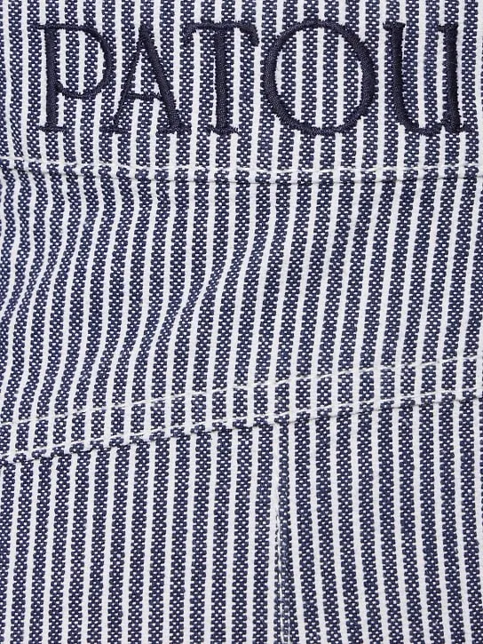 Striped Denim Shorts