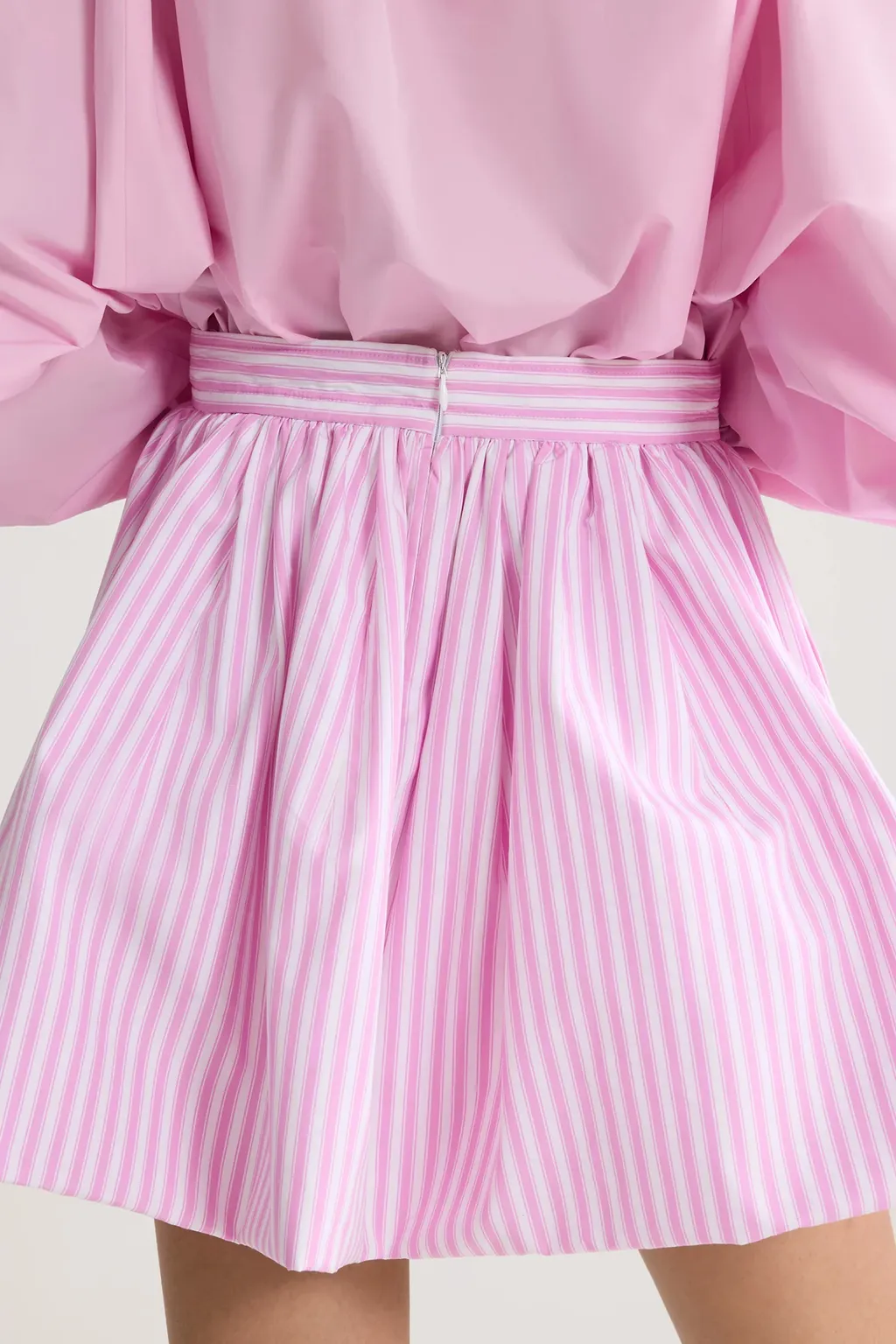 Striped Bloomer Mini Pleated Skirt