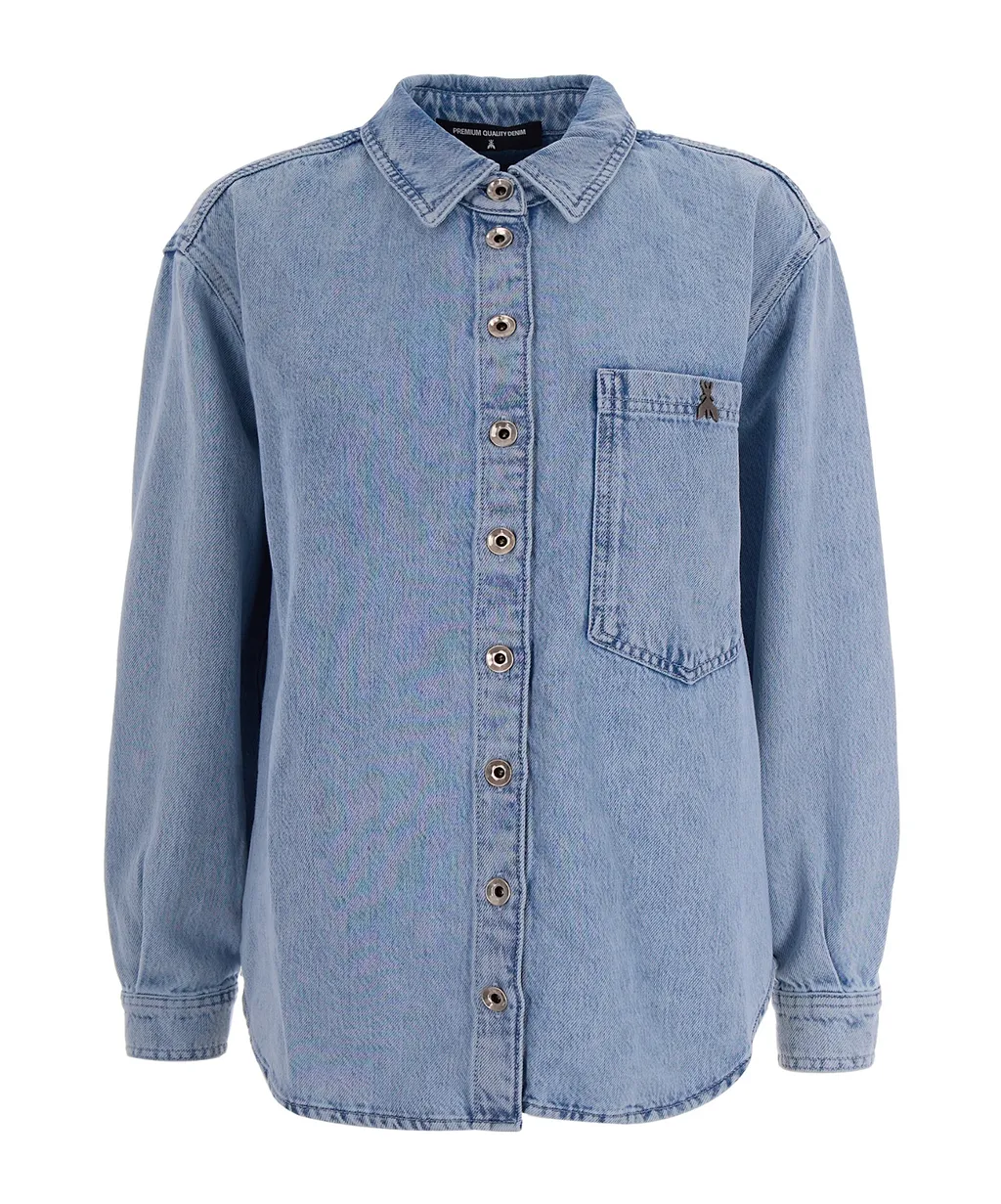 Button-Fastening Long-Sleeve Shirt
