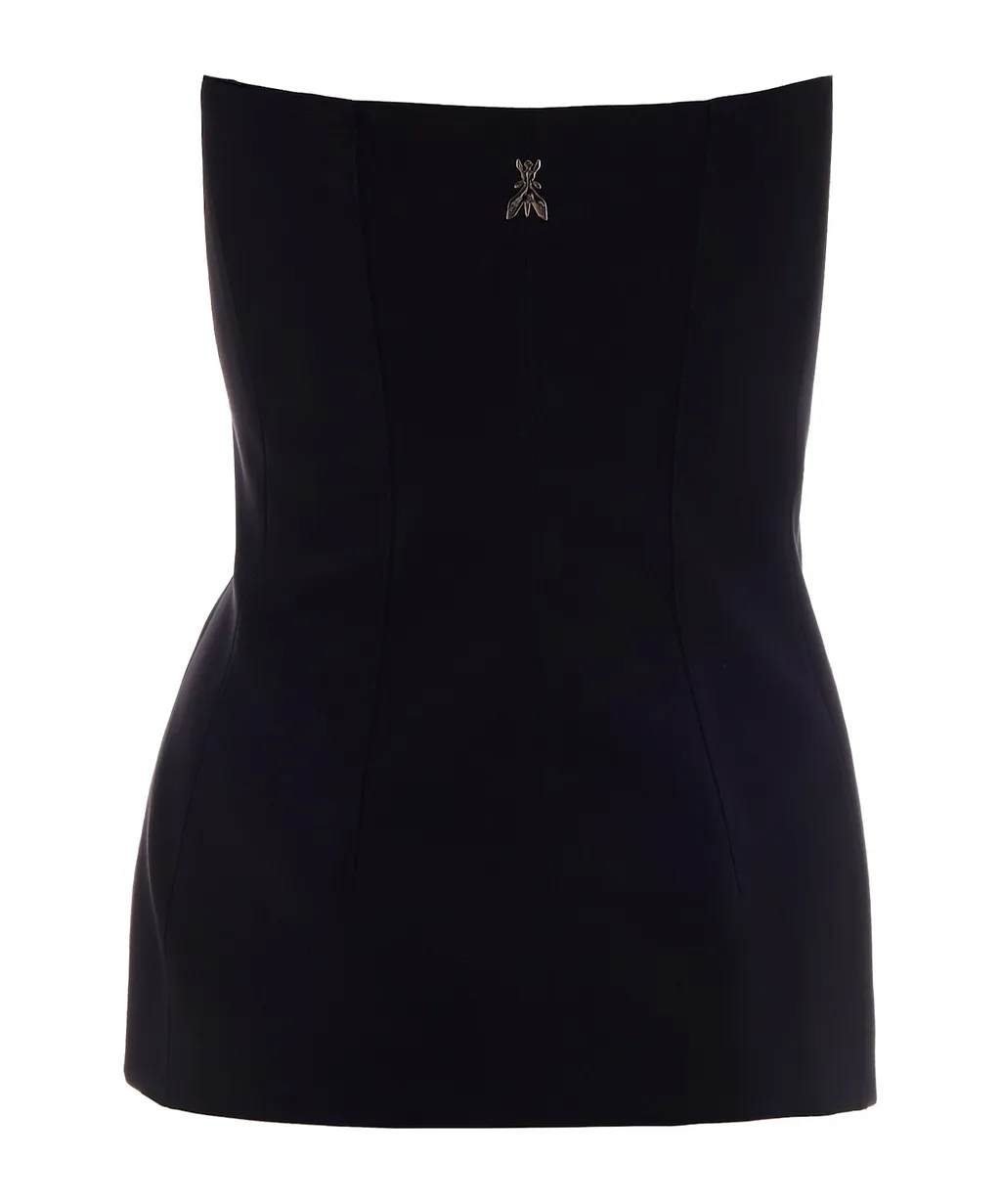 Patrizia Pepe Buttoned Strapless Top