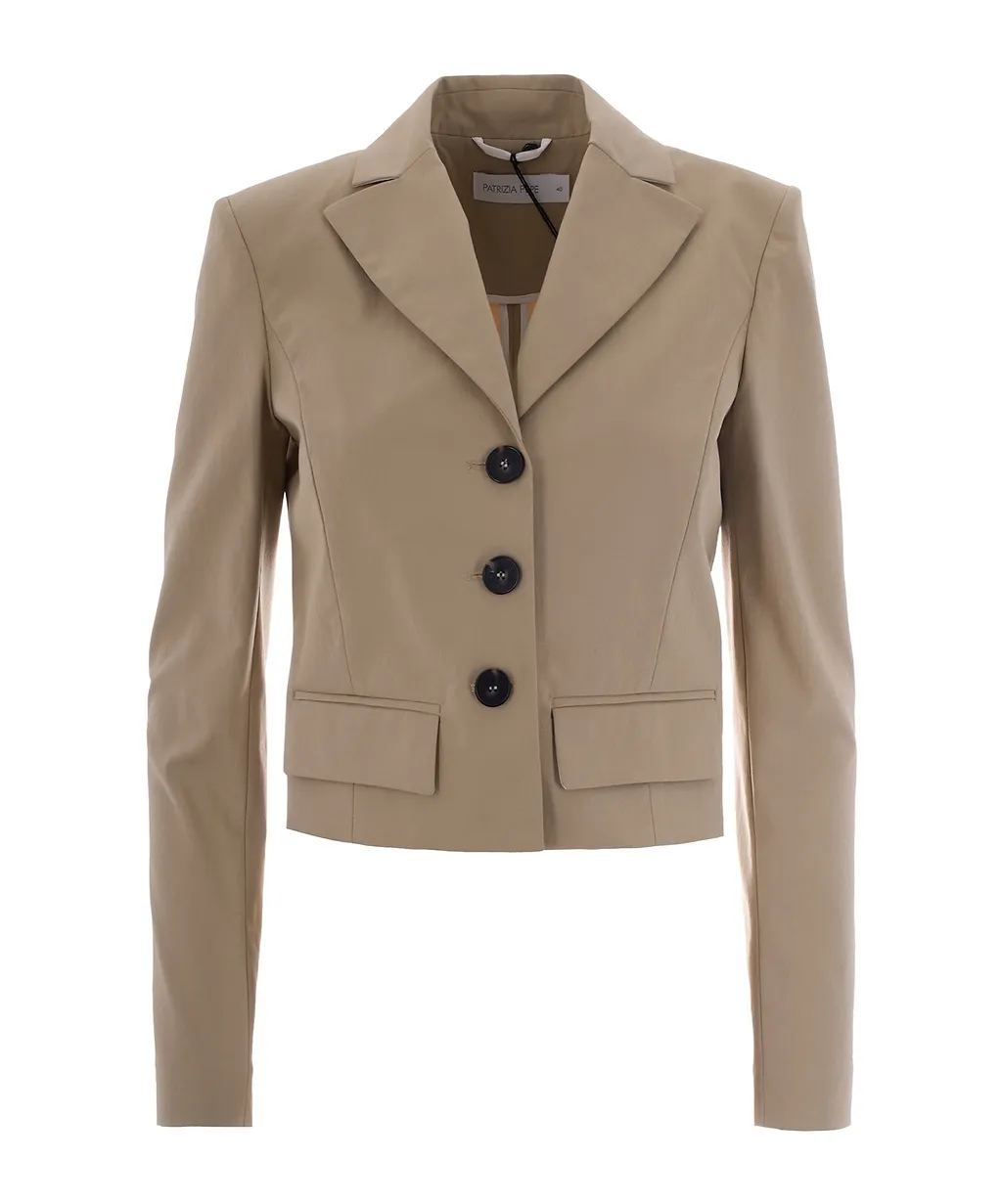 Cropped Buttoned Blazer