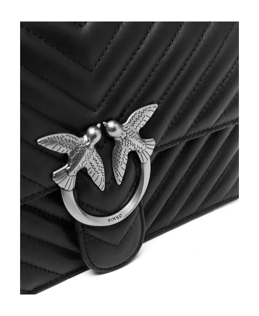 Pinko Classic Love One Chevron Crossbody Bag