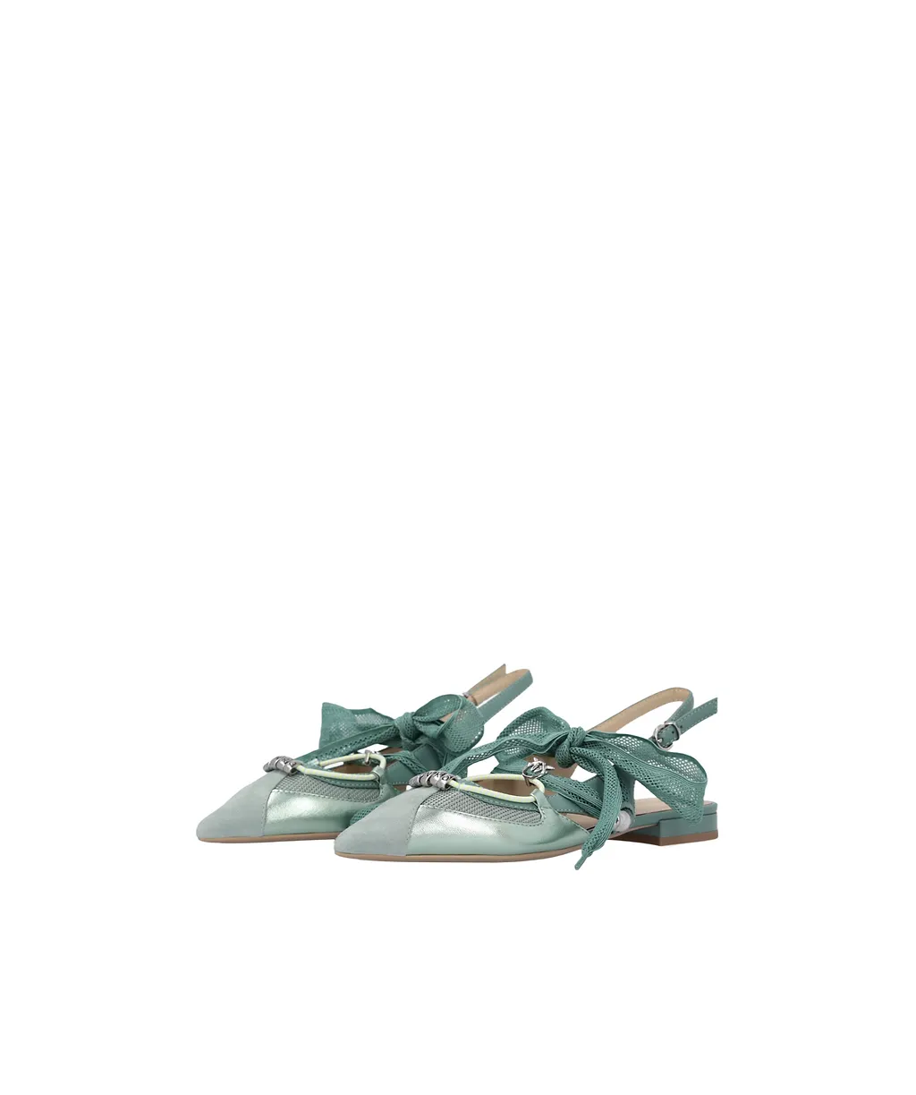 Pinko Bow Pointed Toe Slingback Pumps