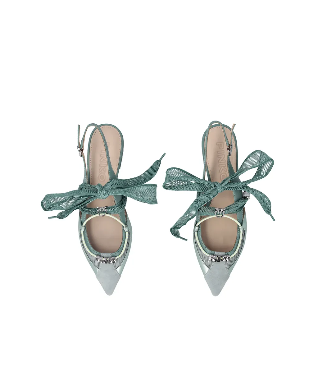 Pinko Bow Pointed Toe Slingback Pumps