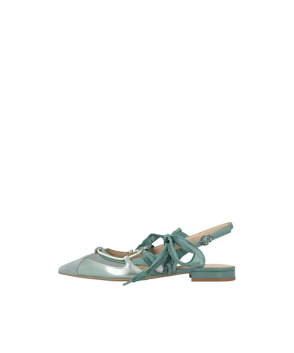 Pinko Bow Pointed Toe Slingback Pumps