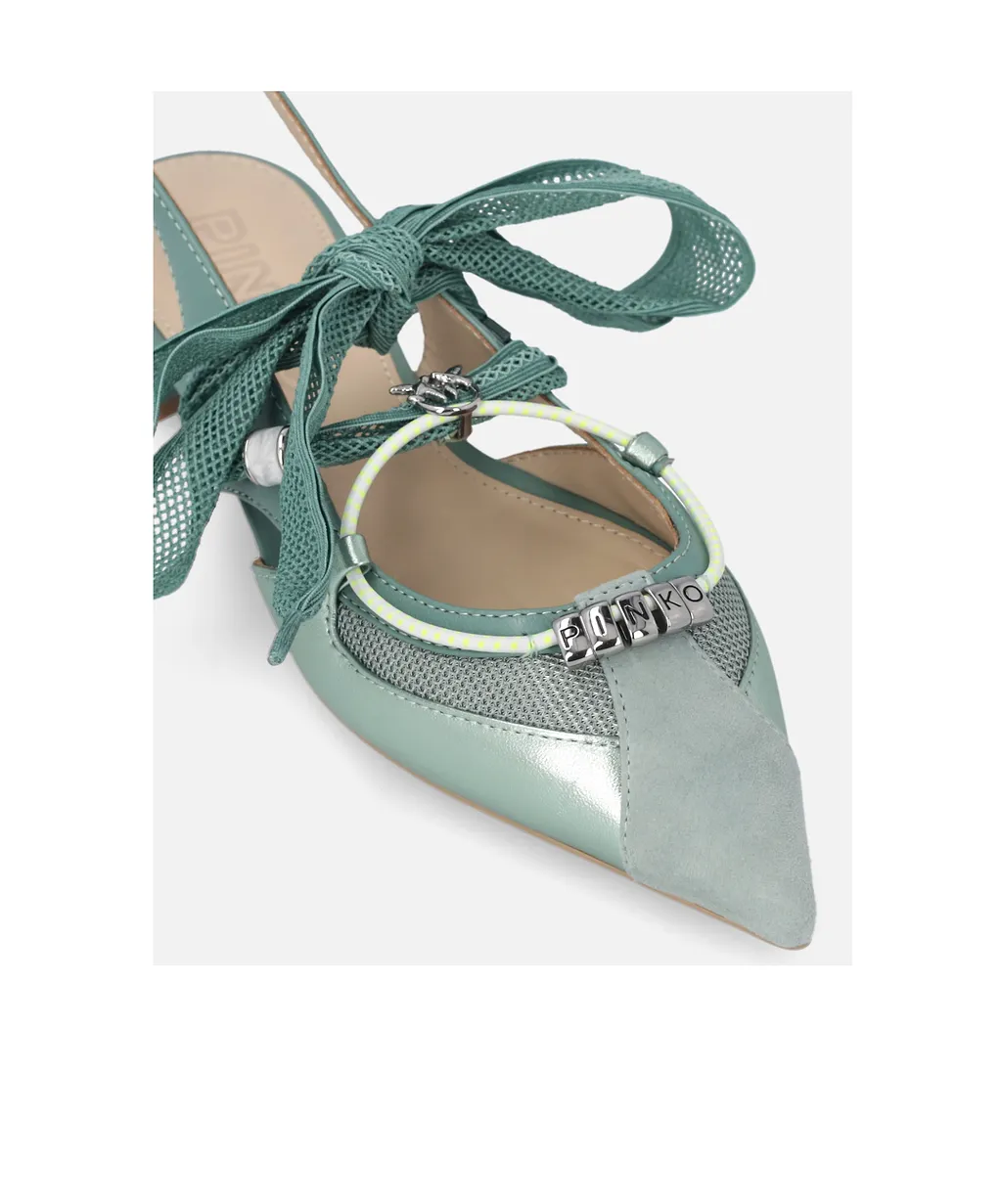 Pinko Bow Pointed Toe Slingback Pumps