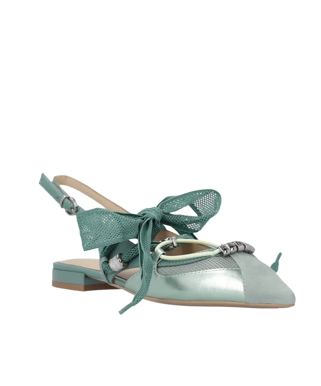 Pinko Bow Pointed Toe Slingback Pumps