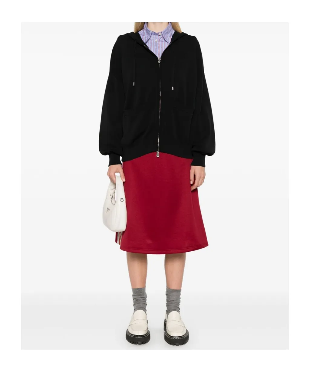 Pinko Tirage Drawstring Zip-Up Hoodie