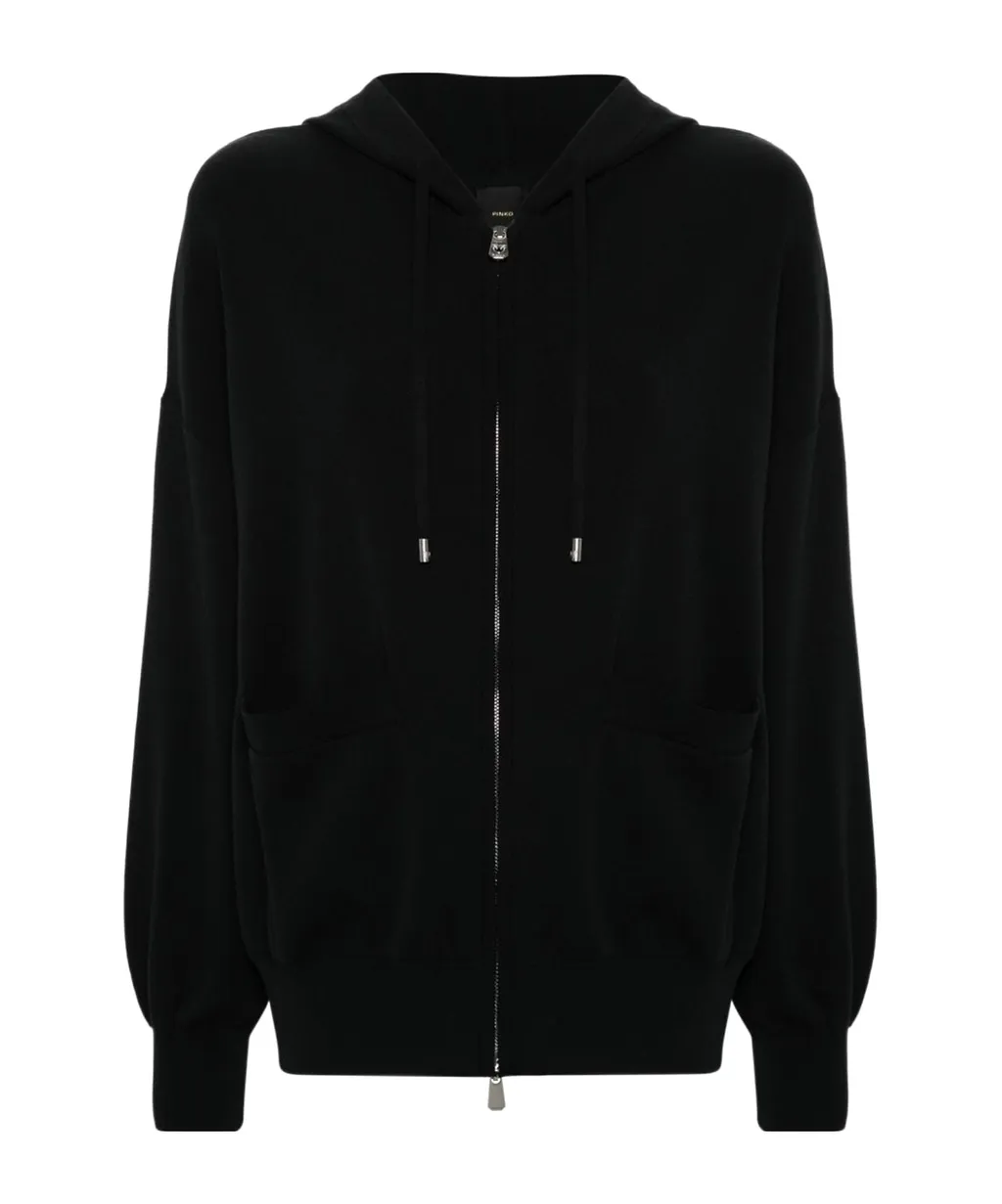 Pinko Tirage Drawstring Zip-Up Hoodie