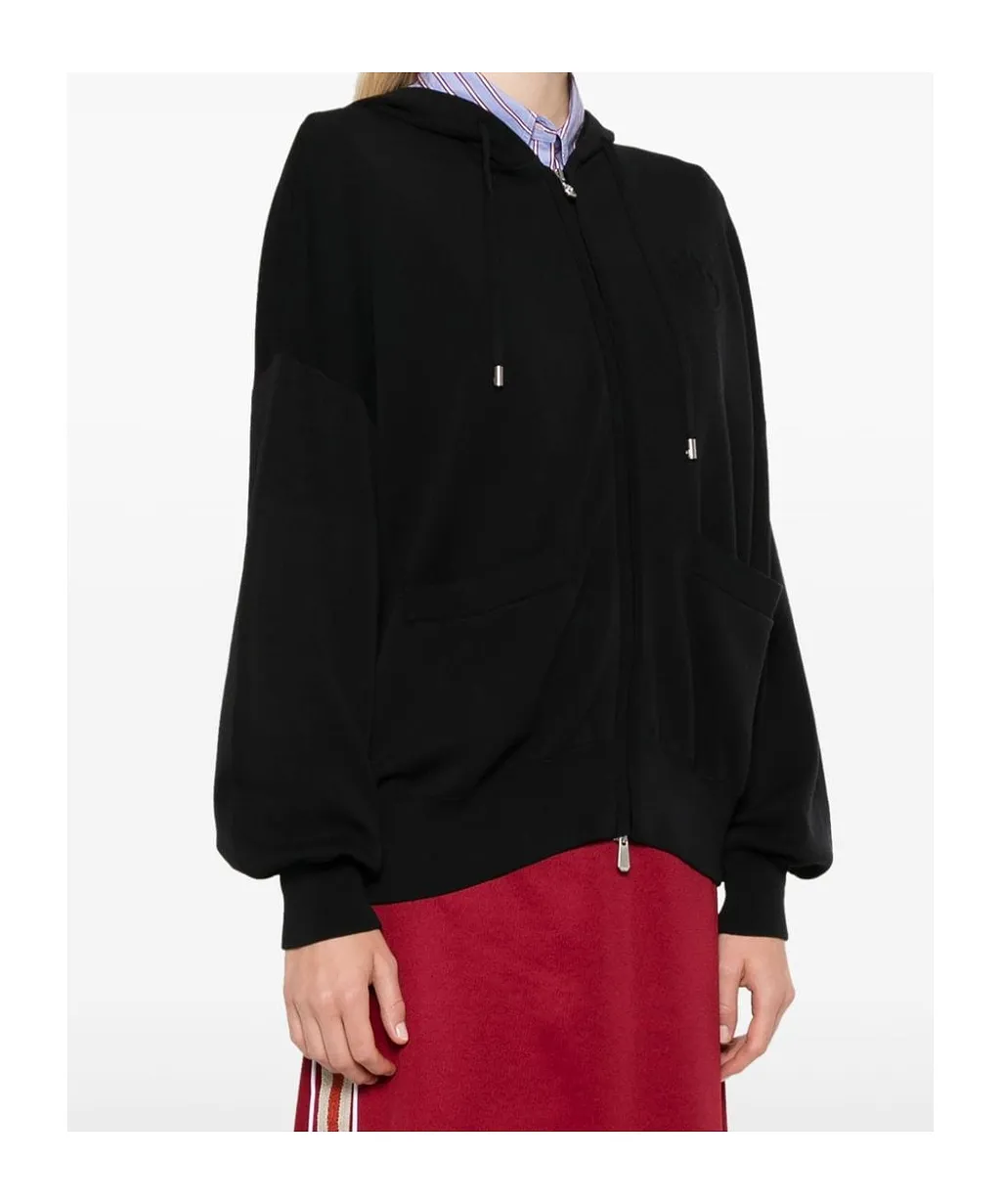 Pinko Tirage Drawstring Zip-Up Hoodie