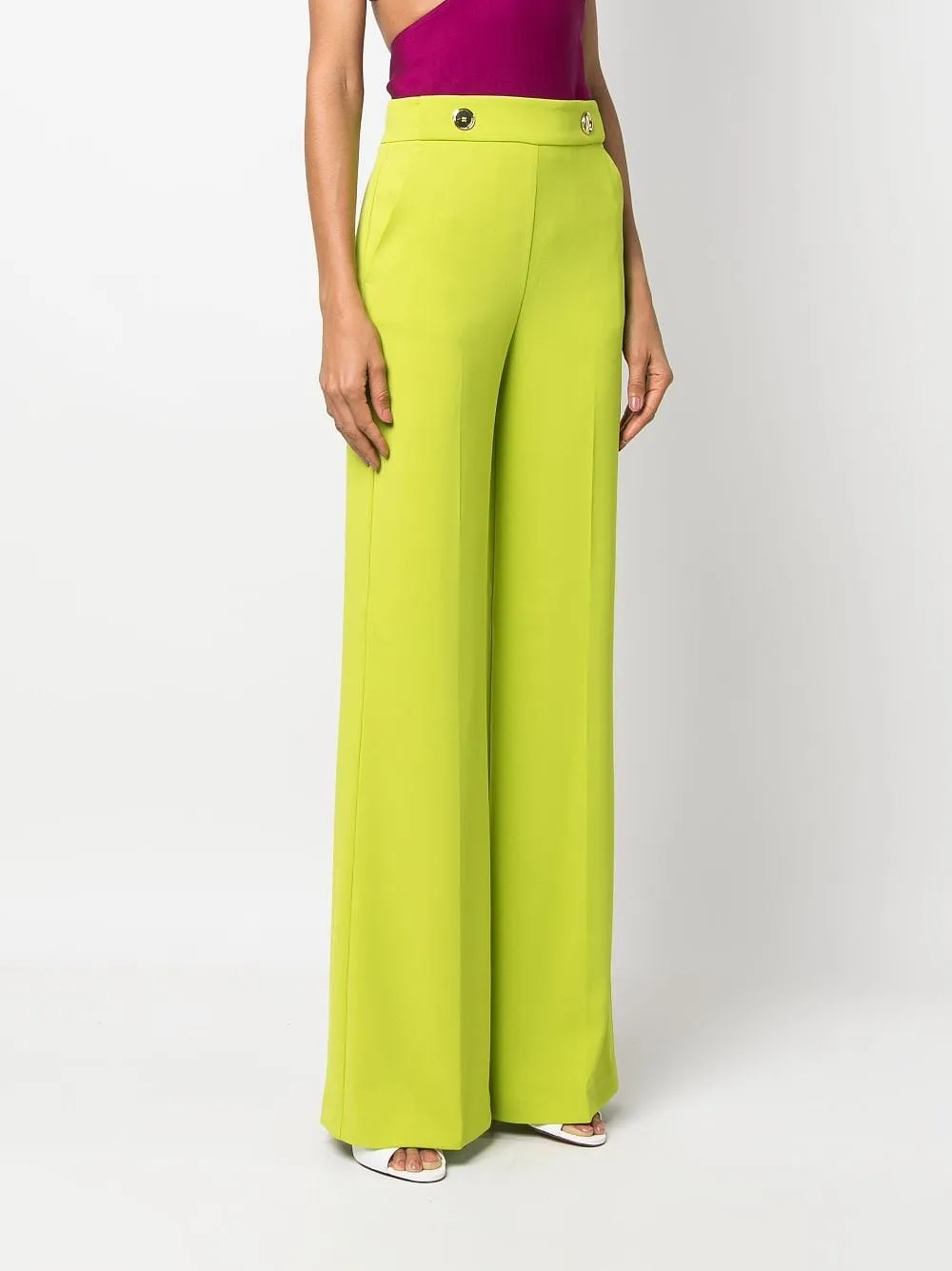 Pressed-Crease Palazzo Pants