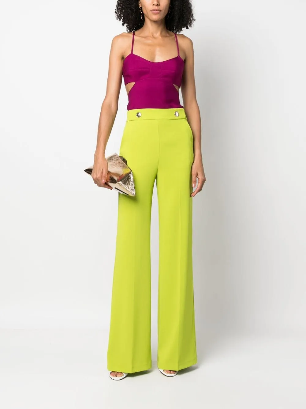 Pressed-Crease Palazzo Pants
