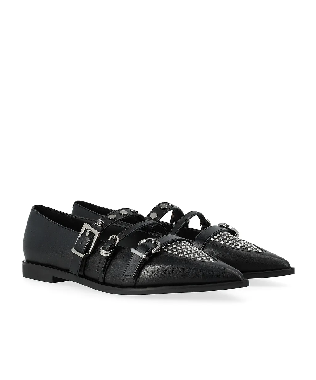 Pinko Embellished Pointed-Toe Flat-Shoes