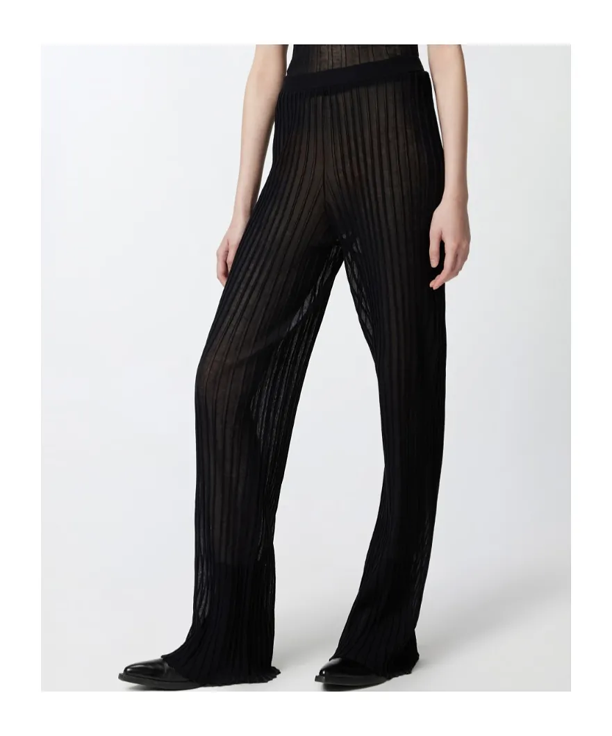 Pleated Flared Trousers