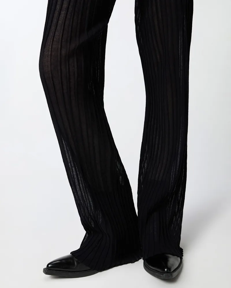 Pleated Flared Trousers