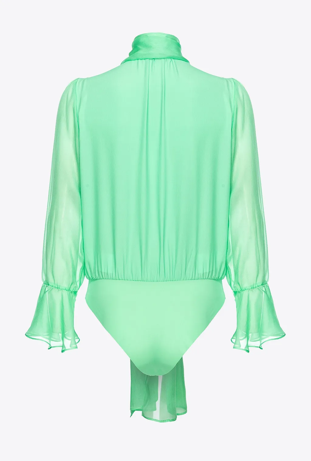 Pussy-Bow Collar Bodysuit