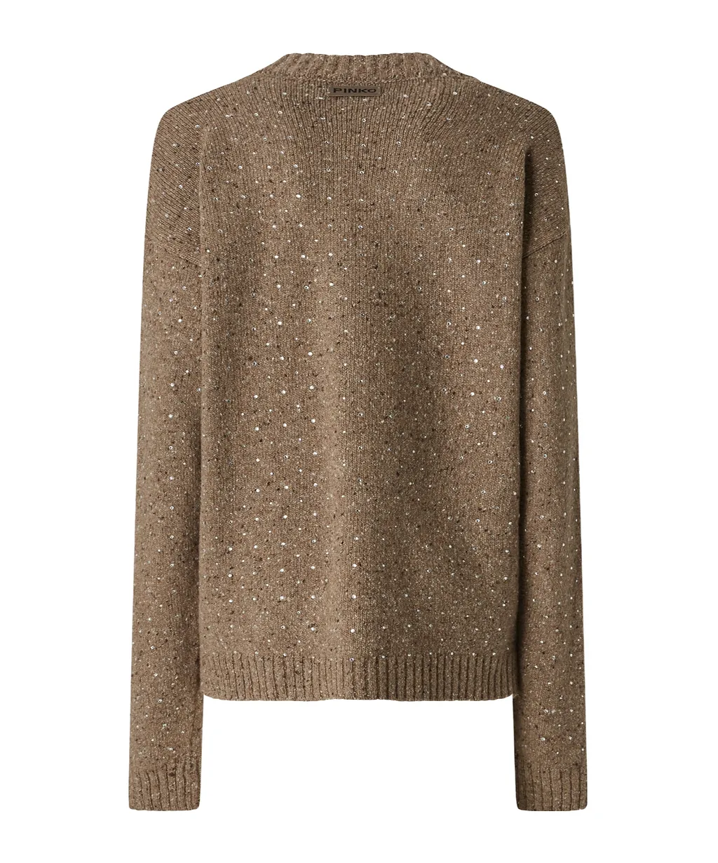 Pinko Marche Sequin Embellished Knitted Cardigan