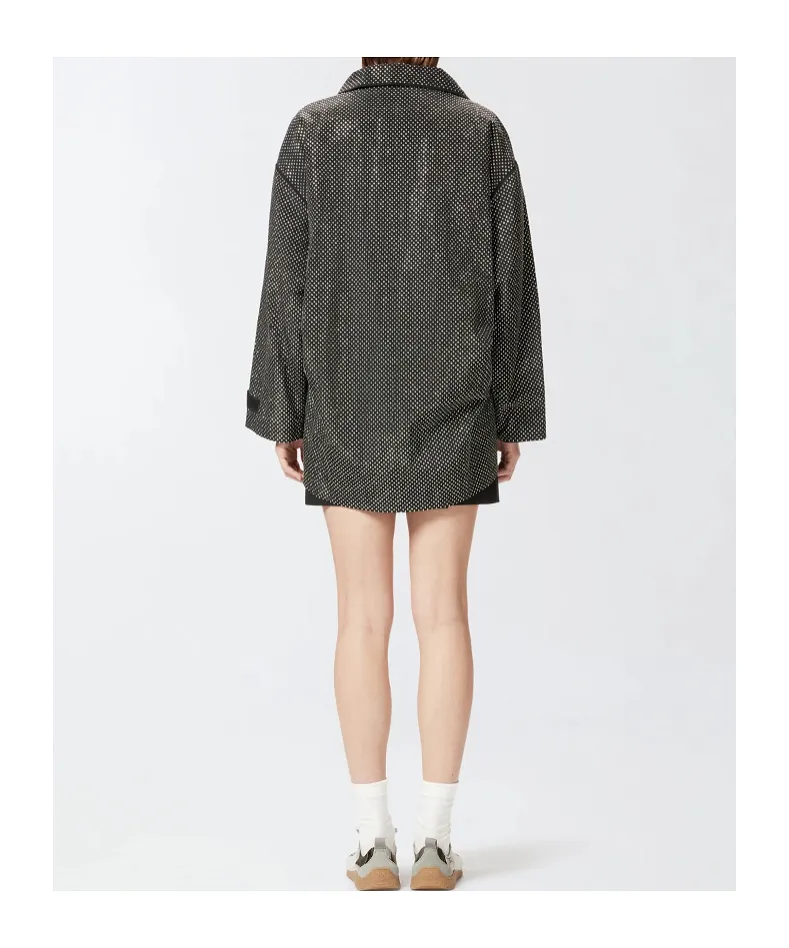 Rhinestoned Technical Coat