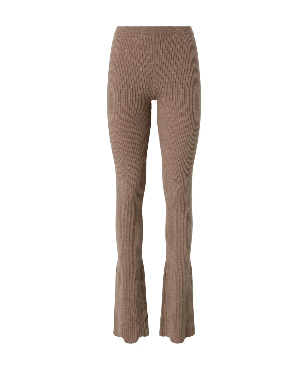 Ribbed Flared Trousers
