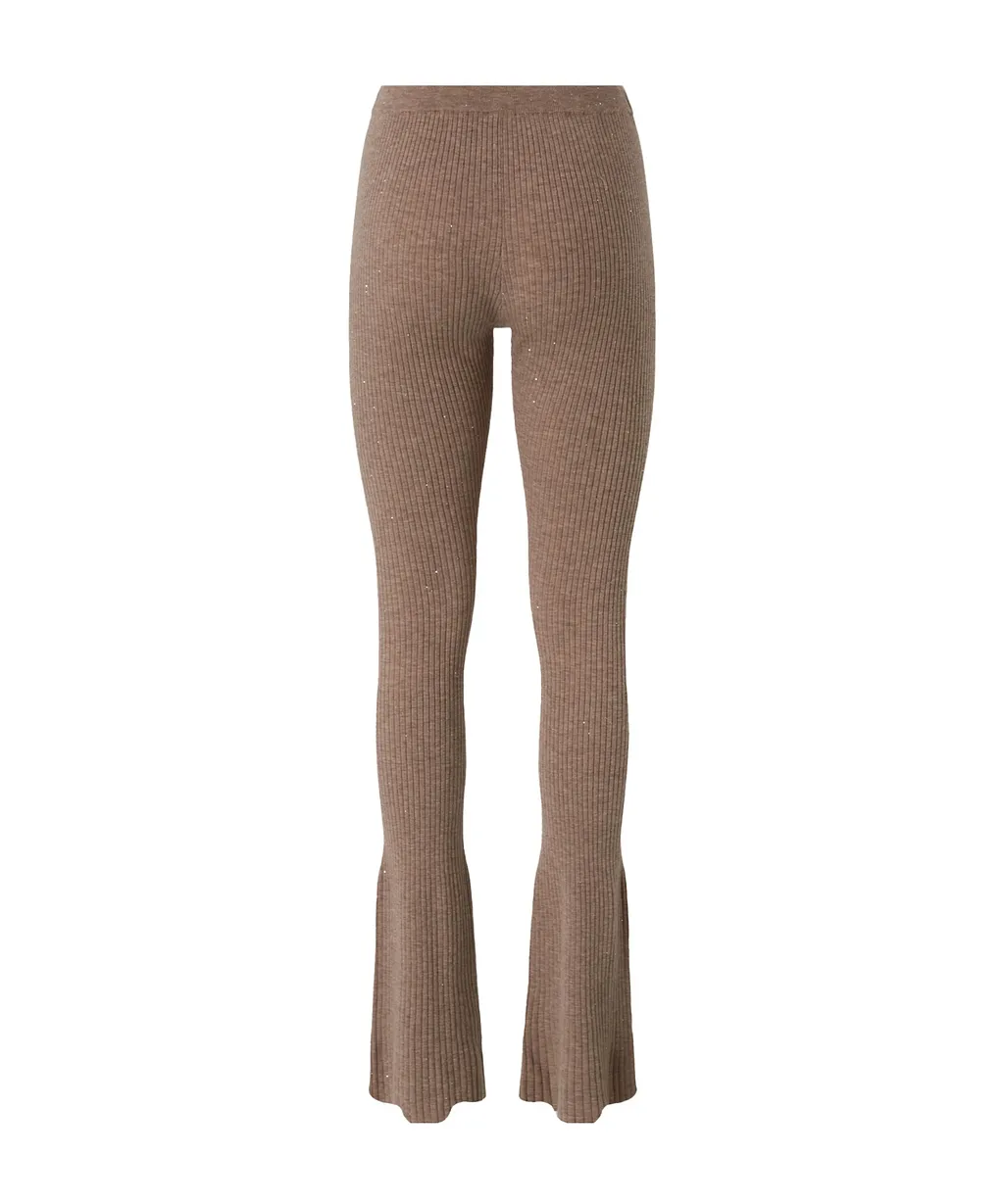 Ribbed Flared Trousers