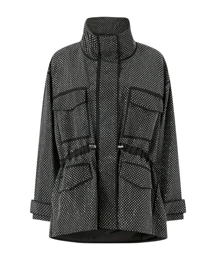 Rhinestoned Technical Coat
