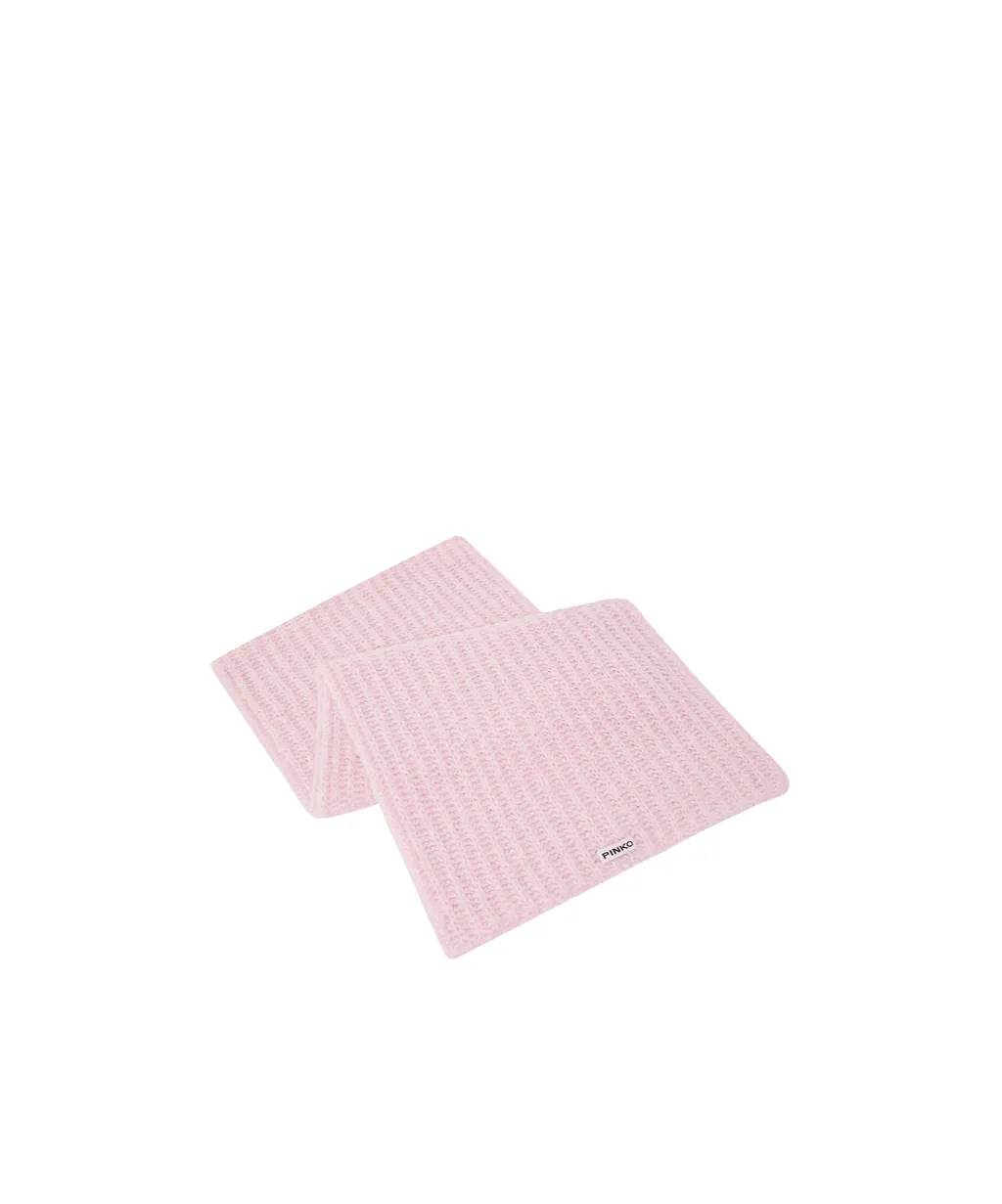 Pinko Logo Patch Knitted Scarf