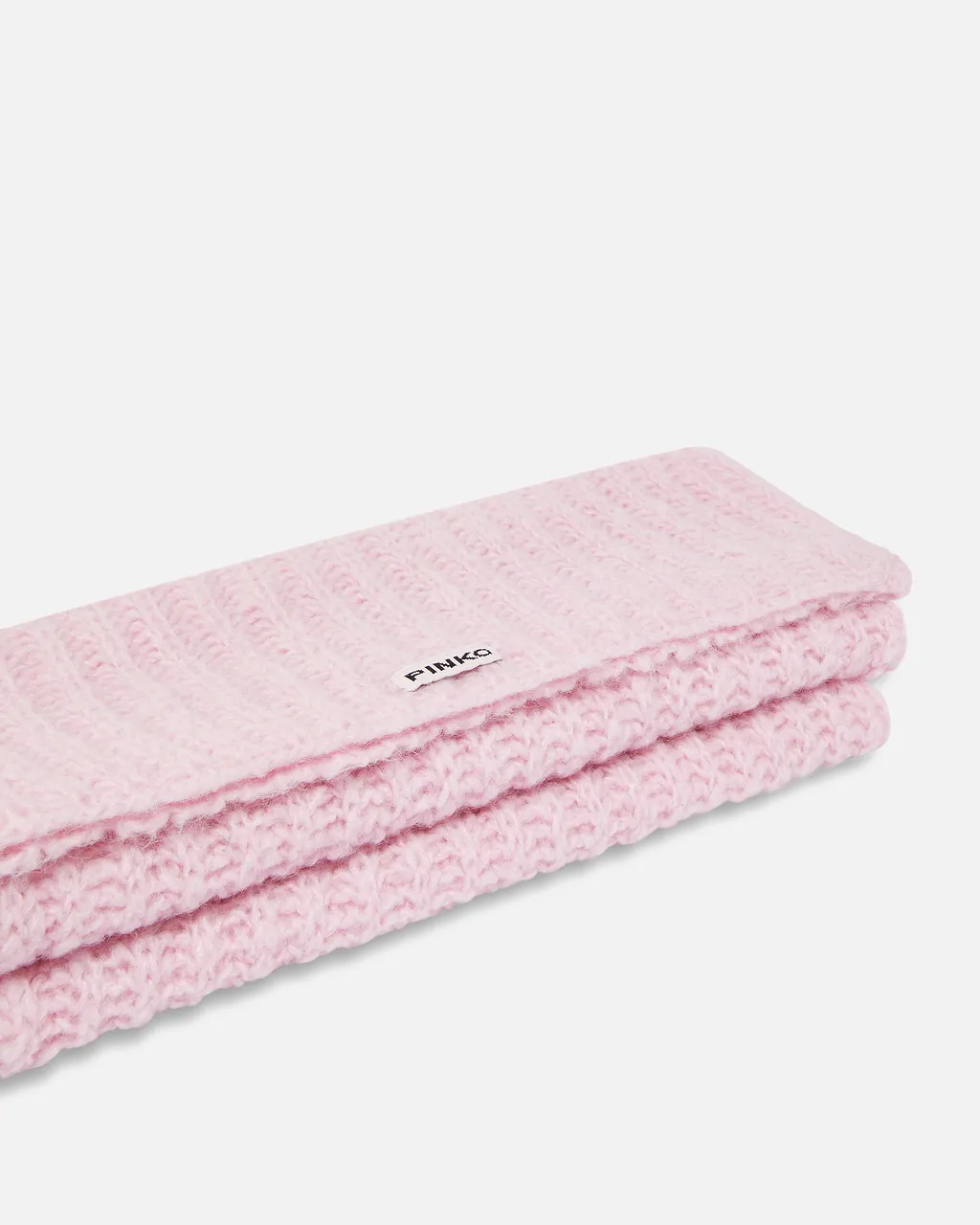 Pinko Logo Patch Knitted Scarf