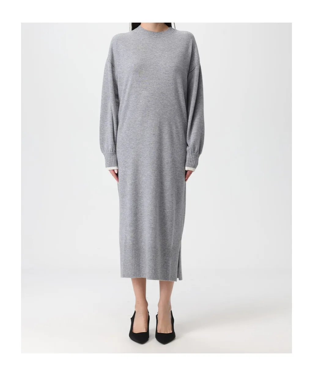 Round Neck Long Sleeve Dress