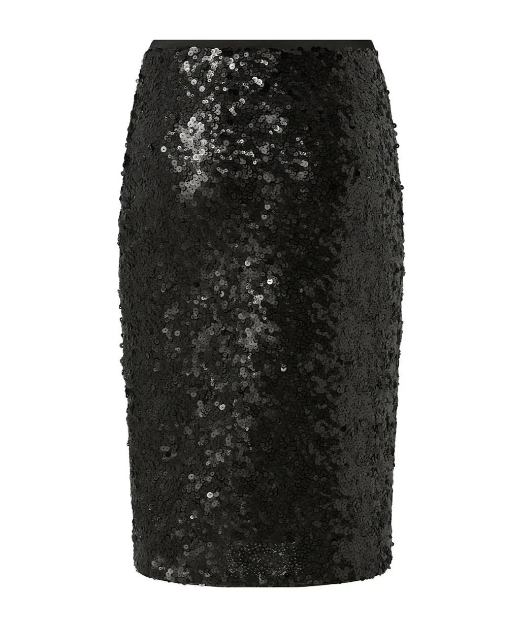 Pinko Sequin-Embellished Pencil Midi Skirt